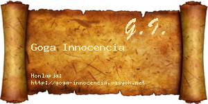 Goga Innocencia névjegykártya