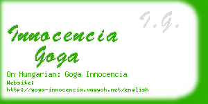 innocencia goga business card